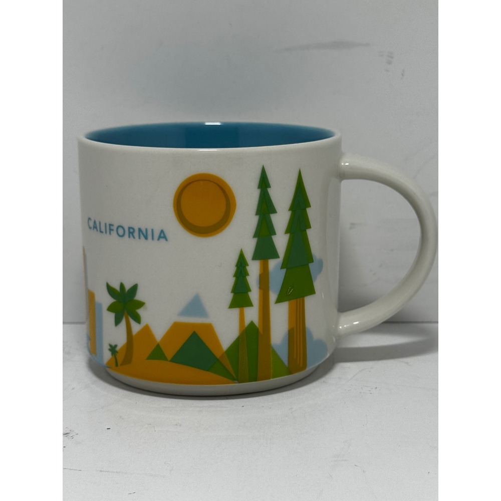 Starbucks You Are Here Collection California Coffee Mug 14oz Blue Interior 2015